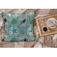 thumbnail image 2 of Starfish Fluffy Throw Pillow Cushion Cover, Marine Patchwork Style Inspired Pattern with Starfishes and Seashells Print, Decorative Square Accent Pillow Case, 26" x 26", Multicolor, by Ambesonne, 2 of 5