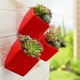 thumbnail image 7 of Arcadia Garden Products Cube Wall Planter, Small Glossy Red, 7 of 7