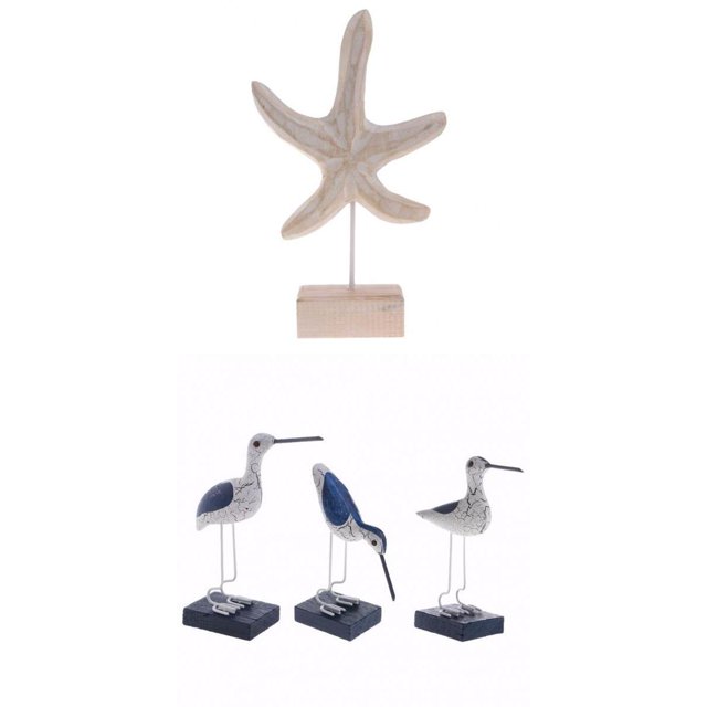 Adorno de concha náutica Pájaro Estrella Adornos Ornamentos para Escritorio