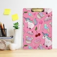 thumbnail image 5 of FMSHPON Fantasy Unicorn Cakes Donuts Pink Clipboard Hardboard Wood Nursing Clip Board and Pull for Standard A4 Letter 13x9 inches, 5 of 7