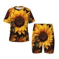 thumbnail image 1 of Fotbe Vibrant Sunflower Blooms Pijama Estampada de 2 Piezas para Niños – Ropa de Dormir de Manga Corta Cómoda para Niños y Niñas, Camiseta y Shorts de Algodón-XX-Large, 1 of 6