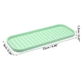 thumbnail image 2 of Soap Dish Soap Cleaning Storage Keep Soap Dry for Home Bathroom Kitchen Silicone Light Green 23x9cm, 2 of 6