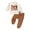 Beige, variant on Akiihool Newborn Baby Boy Clothes Baby Boy Fall Clothes Toddler Infant Plaid Patchwork Outfit Long Sleeve Round Neck Tops and Casual Pants Set Beige,4-5 Years