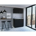 thumbnail image 5 of Depot E-Shop Agate Cabinet with 2 Upper Cabinets and 2 Lower Cabinets, 2 Piece Set, Black, 5 of 5