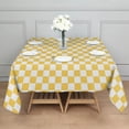thumbnail image 3 of Yellow White Checkerboard Checkered Pattern Square Tablecloth,Waterproof Square Table Cover,Wipeable Spillproof Washable Table Cover for Home Kitchen Party Decor 52"x52"(132x132cm), 3 of 6