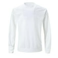 thumbnail image 3 of tklpehg Shirts for Men Solid Color Plus Size Crew Neck Lightweight Blouses Fashion Long Sleeve Shirts Vintage Pullover (White,XXL), 3 of 6