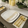 Gold Plastic Plates 40 Pack 20 Square 10.25'' & 20 Round 7.5
