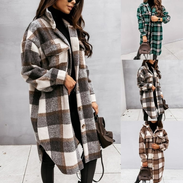 Ladies top checked coats