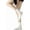 Cream White, variant on Yoga Pilates Socks with Grips for Women Non Slip Colorful Cushioned Crew Socks for Barre Ballet Dance