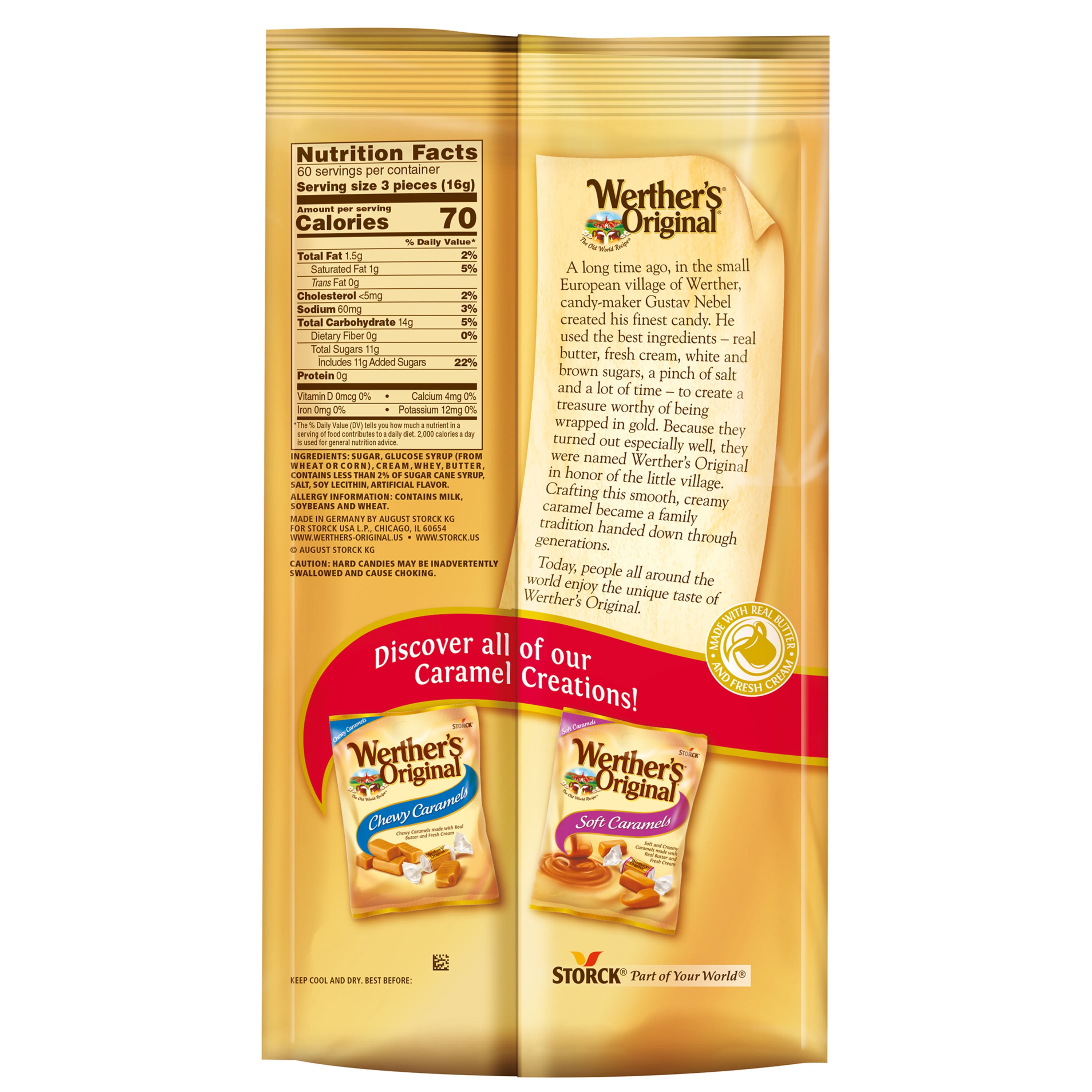 Werther's Original Hard Caramel Candy, 34 Oz