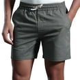 thumbnail image 1 of Wyzesi Mens Swim Shorts with Compression Liner Male Solid Color Linen Shorts Pocket Design Pants Versatile Trendy Spring and Summer Pants, 1 of 5
