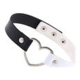 thumbnail image 2 of Guodhu Love Heart Adjustable Leather Choker Punk PU Necklace Goth Choker Soft Collar Chain Necklace Jewelry for Party Decorationsfor Women Men, 2 of 3