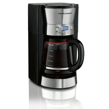 Hamilton Beach Programmable Coffee Maker, 12 Cups, Black, 46895