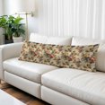 thumbnail image 2 of Retro Orange Spring Floral Body Pillow Cover 20 x 60 Inch Decorative Pillow Cover Vintage Botanical Peony Farmhouse Lumbar Pillowcase Seasonal Rectangle Cushion Case for Couch Sofa Bed Living Room, 2 of 9