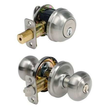 Brinks Grade 2 Gordon Combo Door Lock, Satin Nickel