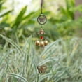 thumbnail image 4 of Campanas de viento para exteriores, arte circular de metal para jardín inspirado en la naturaleza, carrito rodante de metal, campanas de metal hechas a mano, campanas decorativas para porche, 4 of 6