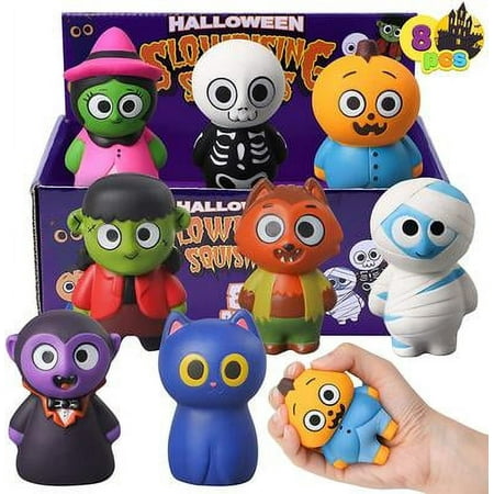 Halloween Slow Rising Squishy Figures, 8 Pcs
