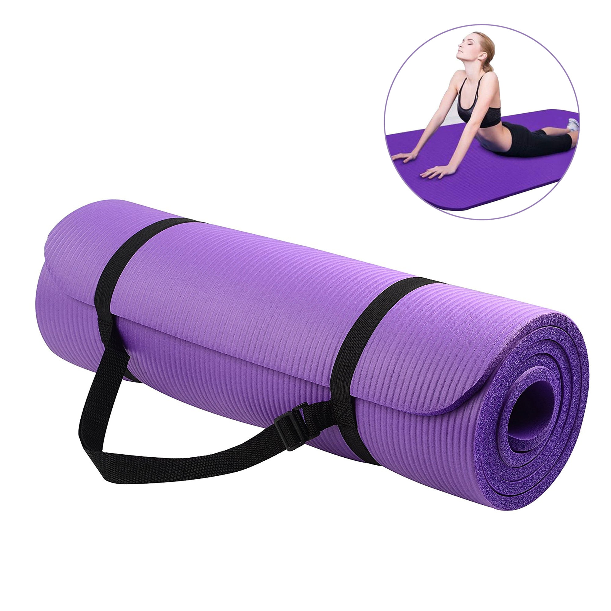 Wassery Health Lose Weight Fitness 6mm Yoga Mat Thick Non-Slip Anti ...