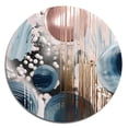 thumbnail image 2 of Designart "Whispers in Marble An Abstract Tale IV" Abstract Marble Round Metal Art, 2 of 5