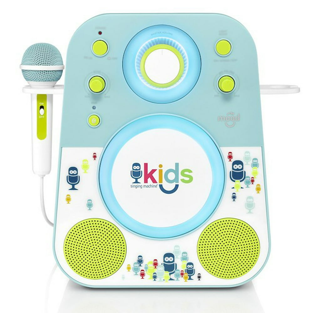 Singing Machine Kids Mood LED Glowing Bluetooth SingAlong Speaker