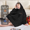 thumbnail image 5 of PMONPA Heated Wearable Blanket, Oversized Wearable Heated Blanket for Adult, Sherpa Fleece Blanket Hoodie, One Size, Black, 5 of 8