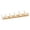 White, variant on Walnut Wood Wall Mounted Coat Hook Rack, 6 Double Hooks Heavy Duty Clothes Hanger, No-Drill Storage Organizer for Entryway Bedroom Bathroom & Household Hat Coat Storage