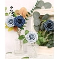 thumbnail image 4 of Artificial Flowers, 25Pcs 3" Roses in Dusty Blue Shades, Realistic DIY Foam Floral Decor for Wedding Bouquets/Centerpieces, Outdoor Party Backdrops, Room/Table, and Garden/Pot Decoration, 4 of 8