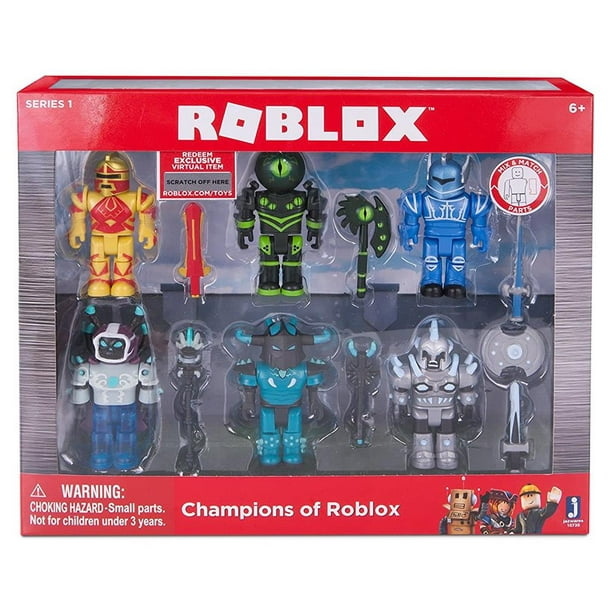 Roblox Action Collection Champions Of Roblox Six Figure Pack Includes Exclusive Virtual Item Walmart Com Walmart Com - roblox night of the werewolf action figure 6 pack walmartcom