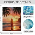 thumbnail image 3 of Diamond Art Kit for Adults, Sunset Surf Tropical Beach Scene Diamond Painting for Adults Beginners, 5D DIY Diamond Art Painting Kits, Colorful Diamond Painting Craft for Home Decor 12x16, 3 of 7