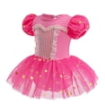 thumbnail image 5 of QEFJNO 3M-18M Baby Girls Princess Bodysuit Dress Infant Halloween Christmas Birthday Romper Tulle Dresses with Headband, 5 of 11