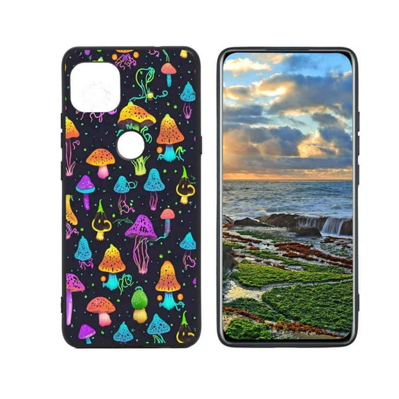 Mushrooms-Shrooms-Cottagecore-4 Phone Case, Degined for Motorola G 5G Case Men Women, Flexible Silicone Shockproof Case for Motorola G 5G