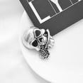 thumbnail image 4 of Broches para las mujeres Punk Rock Aleoy Patrimonio con Rhinestones Halloween Skull Style Shawal Accesorios Ropa para Homme Party Antique Plata Sweethay AP004670-02, 4 of 7