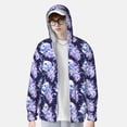 thumbnail image 2 of Fotbe blue starry sky Skull flower Chaqueta con Protección Solar UPF 50+ para Hombre y Mujer, Camisa con Capucha y Bolsillos-Medium, 2 of 7