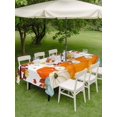 thumbnail image 3 of Outdoor Tablecloth with Umbrella Hole and Zipper, Thanksgiving Rectangle Table Cloth 52x70 Inch Waterproof Tablecloth, Fall Maple Leaf Orange Teal Blue Pumpkin Picnic Table Cover for Patio Camping, 3 of 7