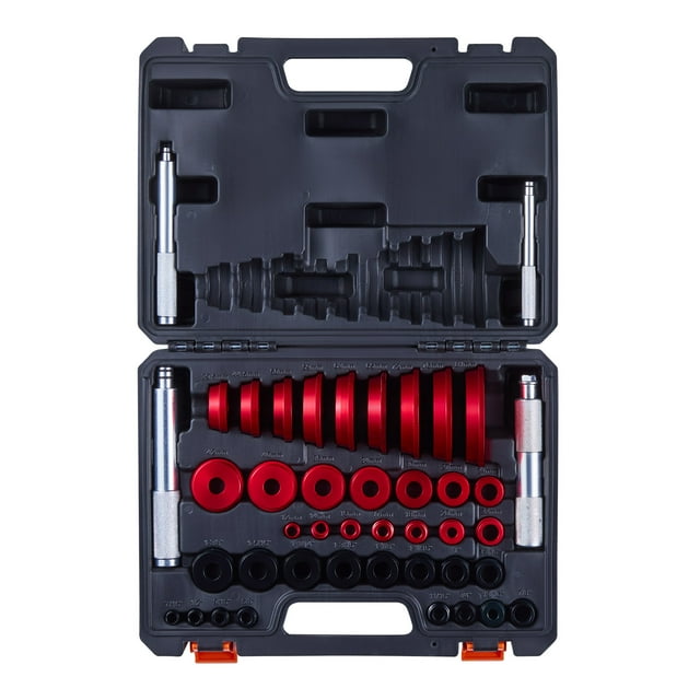 VEVOR Trousse de Presse à Roulements, 43 Pcs, Ensemble de Conducteur de Bague de Roulement et d'Étanchéité avec 39 Bagues et Arbres de Poignée, Ensemble d'Outils de Conducteur de Bagues, Trousse d'Outils d'Installation de Retrait en Alliage d'Aluminium Robuste avec Étui de Rangement