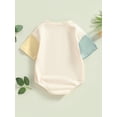 thumbnail image 4 of Arvbitana 0 3 6 12 18 24 Months Baby Girls Boys Romper Short Sleeve Crew Neck Contrast Color Summer Bodysuit for Casual Daily, 4 of 8