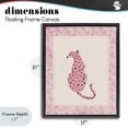 thumbnail image 4 of Stupell Industries Contemporary Pink Sitting Cheetah with Border Black Floating Frame Canvas Art, 17 x 21, by Natalie Carpentieri, 4 of 8