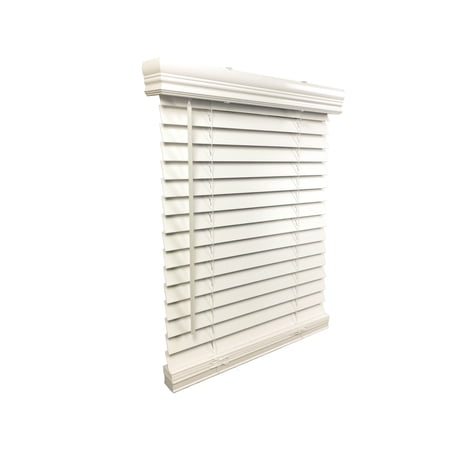 2" Cordless Faux Wood Blind 24" W x 43" H, Outside Mount