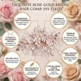 thumbnail image 5 of MIALLO Romantic Floral Hair Side Comb for Wedding Prom - Hand-wired Rhinestone & Pearl Hair Accessory, 5 of 7
