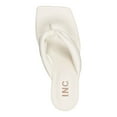 thumbnail image 3 of INC Womens White Puffed Straps Flexible Sole Padded Sagee Square Toe Stiletto Slip On Dress Thong Sandals Shoes 9 M, 3 of 4