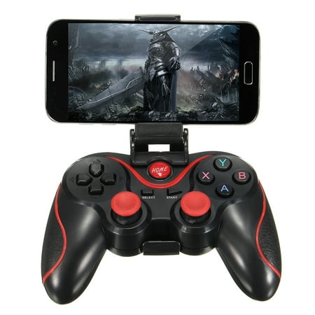 T3 Wireless Bluetooth Gamepad Gaming Controller for Android Smartphone Tablet PC with Mobile Phone Bracket Today's Special (Best Bluetooth Controller For Android)