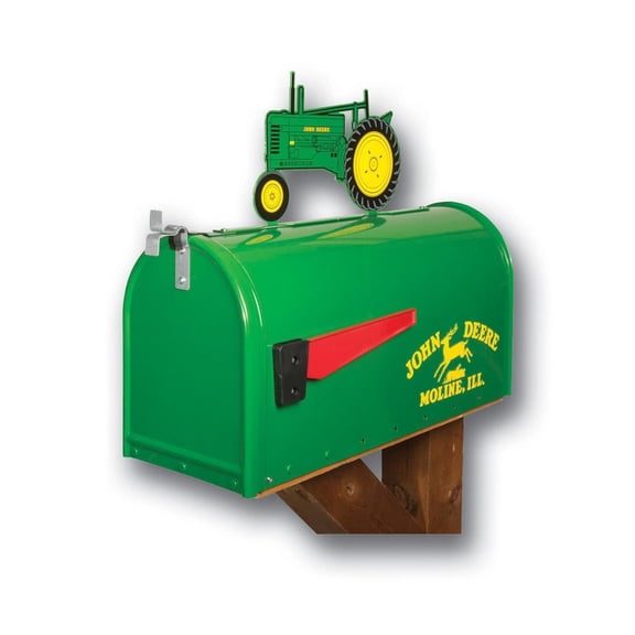 John Deere Model B - Rural Style Mailbox with Tractor Topper - LP10098
