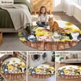 thumbnail image 5 of Round Area Rugs Collection 3 Ft, Sunflowers Farm Animals Non-Slip Residential Carpet, Vintage Wooden Animals Indoor Crawling Mats Doormat Runner Rugs Play Mat forBedroom, 5 of 9