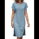 thumbnail image 3 of Vestido Midi de Verano para Mujer, Color Liso, con Abertura, Azul , Talla S, 3 of 9