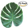 tinksky tropical palm leaves 13-inch simulation leaf for hawaiian luau party jungle beach theme party decorations,12-pack