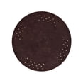 thumbnail image 2 of Rugsotic Carpets Hand Knotted Wool Area Rug 10'x10' Brown Contemporary Round Indoor Rug for Living Room, Bedroom Antimicrobial L00530, 2 of 5