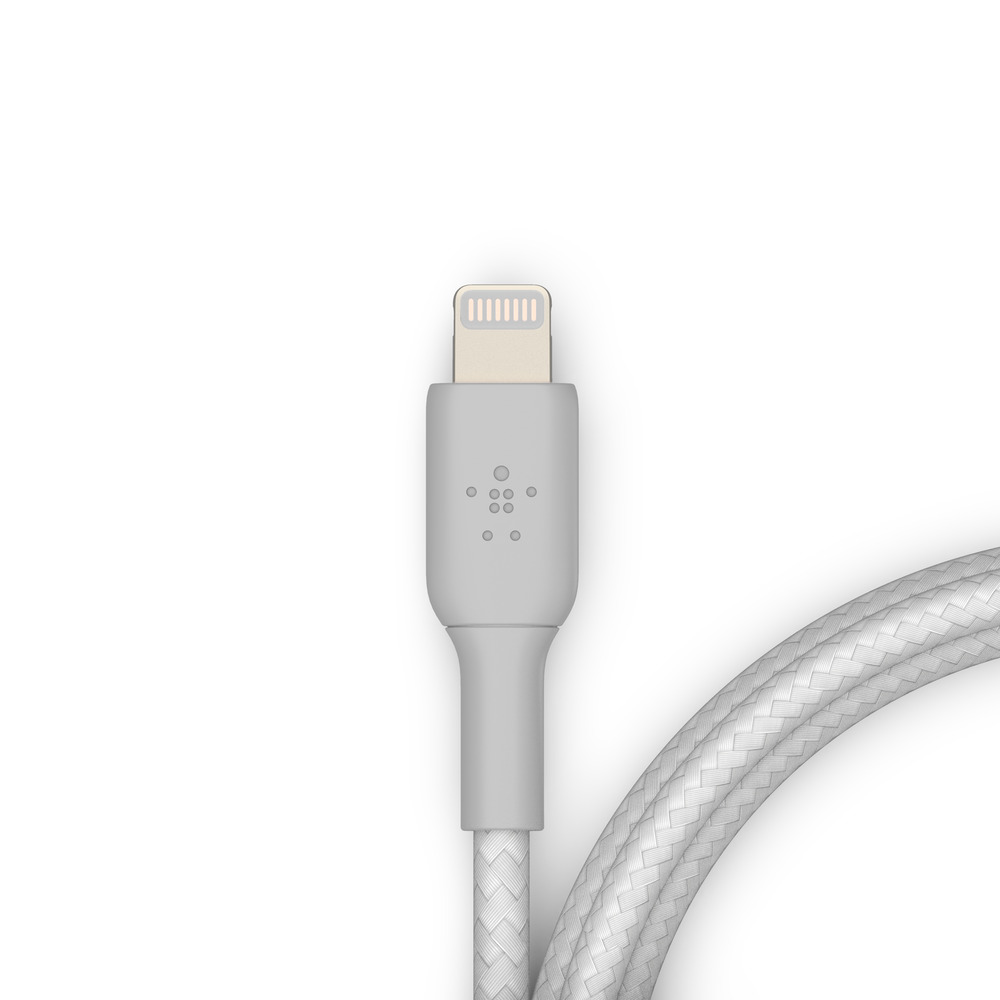 Belkin BOOSTCHARGE USB-C to Lightning Cable, 5 ft, Silver photo 8