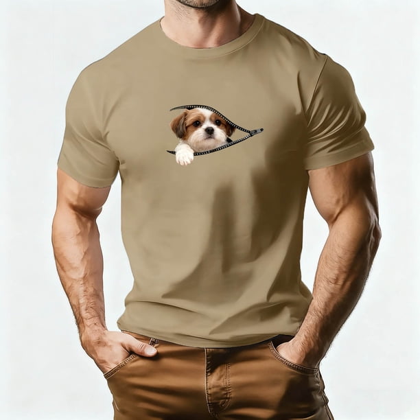 Tops para hombre, blusas y camisas de manga corta con cuello redondo para hombre, camiseta deportiva informal con estampado de corazones a la moda para hombre, blusa de poliéster de manga corta con cu