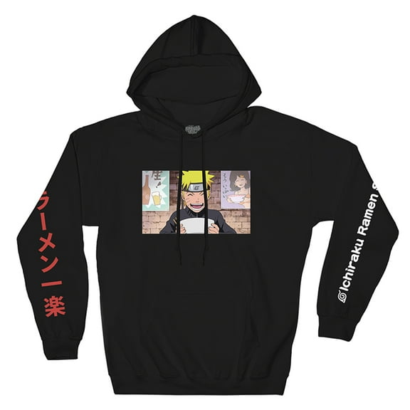 Naruto Shippuden Ichiraku Ramen With Sleeve Prints Anime Adult Pullover Hoodie XL