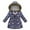 Blue, variant on Esaierr Kids Toddler Girls Winter Snowsuit Coat Hooded Warm Coat Thickened Warm Printed Cotton Jacket Outerwear for 3-12Y